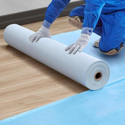 Temporary Floor Protection for Construction, Painting, Renovation, Protector Film for Hardwood Floors, Surface Carpet Protection Film, Tile&Hard Protection Covers 325 sqft - style: 39" x 100'-Blue