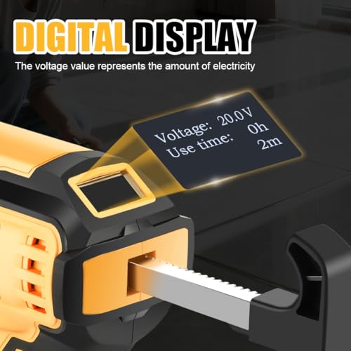 Cordless Caulking Gun Compatible With Dewalt 20V Battery 6 Adjustable Speeds Electric Caulking Gun Brushless Motor No-Drip Caulking Gun with LED Light for Filling, Sealing (No Battery)