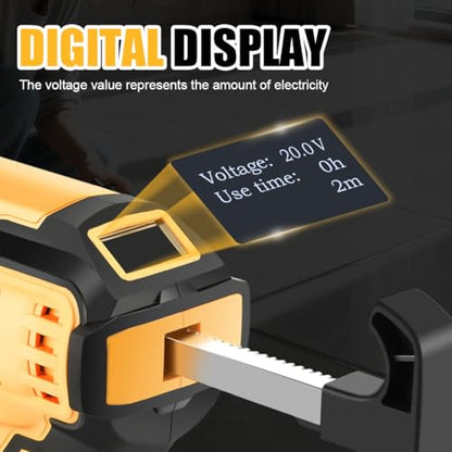 Cordless Caulking Gun Compatible With Dewalt 20V Battery 6 Adjustable Speeds Electric Caulking Gun Brushless Motor No-Drip Caulking Gun with LED Light for Filling, Sealing (No Battery)