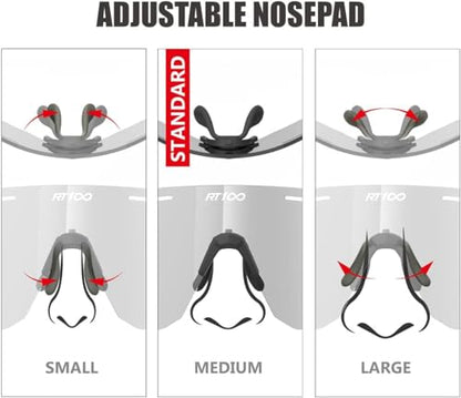 RIDE YOUR WAY Professional wrap around Frameless Cycling Sunglasses for Men and Women - color: Black Gold / Gold V1