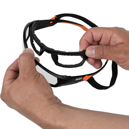 Klein Tools 60538 Gasket Safety Glasses, Professional PPE Protective Eyewear, Full Frame, Scratch Resistant, Anti-Fog, Indoor/Outdoor Lens - size: Gasket, Clear