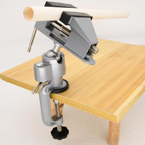 3 Inch Universal Swivel Table Vise,Rotates 360° Table Clamp,Adjustable Jaws for Jewelry Making,Model Building, Portable Workbench Vise