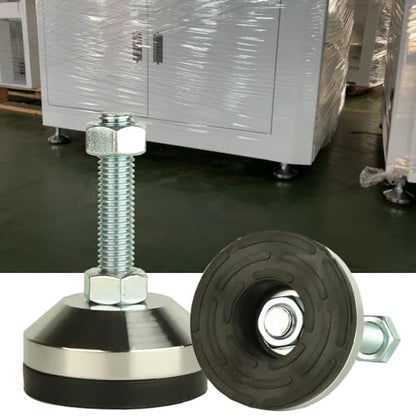 Heavy Duty Leg levelers ， Leveling Legs 2.36" Dia Base,Adjustable feet levelers M12 Thread, 1300 Lb Capacity,Capacity for Workbench, Machine, Cabinet (D60xM12x50,4 Pcs, Black) - size: D60xm12x50,4 Pcs