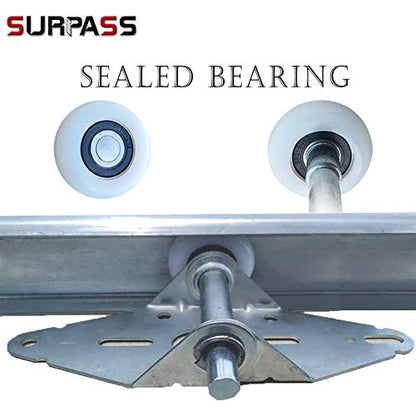 Surpass Garage Door Hardware Kit Roller/Hinge/Top Bracket/Wire Rope (for 16'x7' and 18'x7' Height Double Garage Doors)