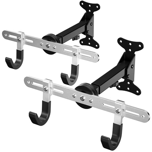 Bike Wall Mount Hanger, 2 Pack Heavy-Duty Durable Storage Garage Hook, Adjustable Indoor Bicycle Hanging Arms Bike Holder Rack, Hold up to 66lbs in Apaterment, Shed - size: 2 pack