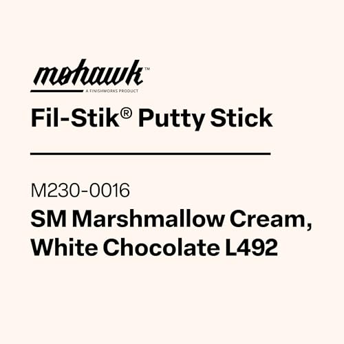 Mohawk Fil-Stik, Wax Putty Stick for Wood Repair, Sm Marshmallow Cream, White Chocolate L492, M230-0016, 1 Count - color: Marshmallow Cream