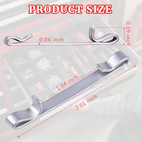 12Pcs Tool Box Drawer Slide Retaining Keeper Clips Fit for Napa Mac Matco Proto Sears Craftsman Tool Boxs Chest Clip Early 2'' Double Loop Pull Out Stop Style Tool Box Drawer Slides Replacement Parts - style: double-ended ring