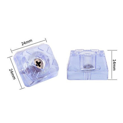 20 PCS Silicone Square Furniture Pads,Non Slip Non Skid Furniture Feet for Table,Desk,Chair,Sofa Leg,Noise Canceling Heavy Duty Furniture Sliders,Furniture Cups to Protect Hardwood Floors (24x14mm) - size: 24x14mm