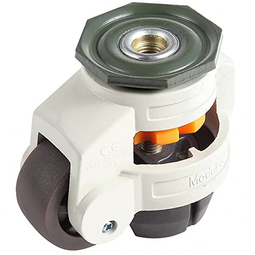 MOLIGOU 4Pcs Leveling Stem Casters, Heavy Duty Workbench Casters, Retractable Leveling Casters for Equipment, Total Load Capacity 2200 Lbs