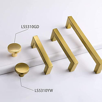 goldenwarm 30 Pack Brushed Brass Cabinet Knobs for Modern Kitchen Hardware Handles Gold Round Drawer Knob for Closet Bifold Cabinets Pulls,1.27 Inch - color: Brushed Brass