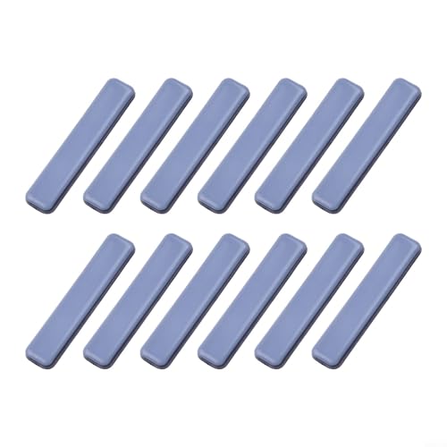 12-Pack Heavy Duty Furniture Sliders Gliders, 15x75mm PTFE Floor Protectors for Smooth Silent Moving, Wear-Resistant Movers to Prevent Scratches on Hardwood Tile Carpet and Protect