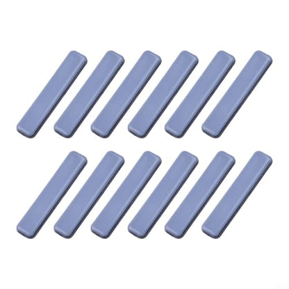 12-Pack Heavy Duty Furniture Sliders Gliders, 15x75mm PTFE Floor Protectors for Smooth Silent Moving, Wear-Resistant Movers to Prevent Scratches on Hardwood Tile Carpet and Protect