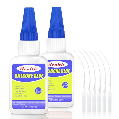 Silicone Glue Instant Glue 60g, Clear Waterproof Heat-Resistant Adhesive for Silicone Repair, Bonding Models, TPR, TPU & DIY Crafts - with Anti-Clog Cap, Fast-Drying Formula - size: 60g, style: Silicone Glue