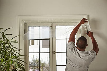 Duck MAX Strength Window Insulation Kit, Winter Window Seal Kit Fits up to 5 Windows, Heavy Duty Shrink Film Cuts to Size for Easy Indoor Installation, Window Tape Included,62 in. x 210 in., Clear - size: Standard Window - 30 Pack