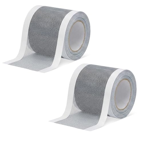 Strong Adhesive Screen Repair Tape, Window Screen Repair Kit, Fiberglass Mesh Screen Repair Kit for Window and Door, Self-Adhesive Patch for RV, Tent, Pool, Patio, Porch Netting (2 PCS, 3 IN*18 FT) - color: 2 PCS, size: 3 IN*18 FT