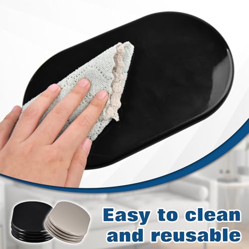8 Pack Large Furniture Movers Sliders for Carpet and Hardwood Floors, 9 1/2" x 5 3/4" Reusable Oval Plastic Moving Pads for Heavy Furniture Sliders, Effortless Moving and Surface Protection
