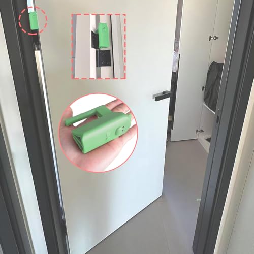 Door Pinch Guard,Slam Stoppers,Soft Stopper Hinge,Hanging Rubber Wedge,Green,2PCS - color: Greenx2