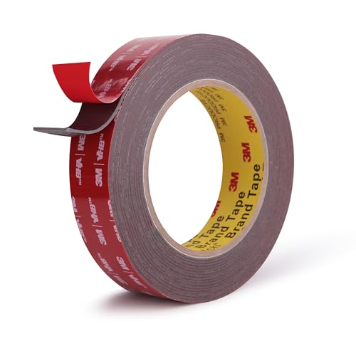 Double Sided Tape Heavy Duty Mounting Tape 1" x 18Ft Made of 3M 4611F Gray Strong Adhesive for Reliable Bonding Waterproof Foam Tape for Home Office Car Decorative Materials and Trims - color: Grey, size: 1" X 18ft