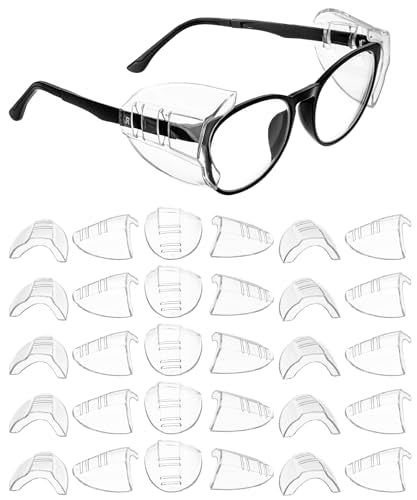 UNCO- Safety Side Shields for Glasses, 2/4/6/10/12/16/20/24/30/32 pcs, Safety Glasses Side Shields for Eyeglasses - style: 30 Pcs