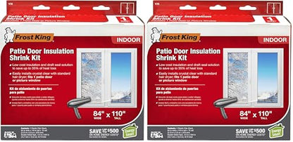 Frost King V76H Shrink Window Kit 84-Inch by 110-Inch, Clear (Pack of 2) - size: 84" x 110" (Pack of 2)