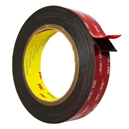 Double Sided Tape Heavy Duty, Adhesive Mounting Tape, 1 in x 15.5 ft, Waterproof Foam Tape for Indoor, Outdoor, Automotive Trim, Garage, LED Strip Lights, Home Decor