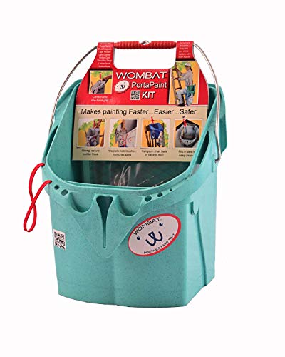Wombat Portapaint for Indoor and Outdoor, Speed Bucket Paint Tray, Hand Tools Organizer and Storage Caddy with Handle, Bucket Buddy for Painters Tools and Accessories (Teal) - color: Teal