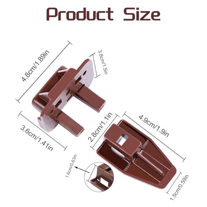 5 sets for kenlin Drawer Slide Track Guide Glide - Replacement Parts for Dressers and Nightstands - Bottom Mount - Brown (5) - size: 5