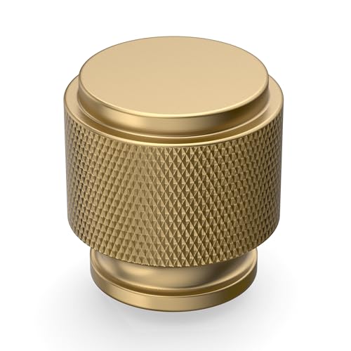 Asidrama 30 Pack Champagne Bronze Zinc Alloy Knurled Dresser Knobs Cabinet Hardware for Dresser Drawers - color: Champagne Bronze, style: 30 Pack