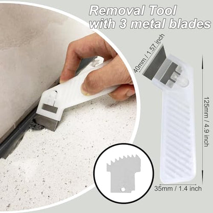 Caulking Tool Kit with Sealant Finishing Tools,Grout Sealing Silicone Smoother Caulk Application Tool for Kitchen Bathroom Floor Window Sink Joint Toilet,11 Piece Set