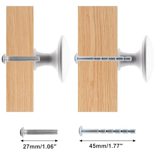16 Pcs White Cabinet Knobs, Round Dresser Knob Kitchen Drawer Knobs, Single Hole Cupboard Door Knob Dresser Drawer Pulls Handles - color: White, size: 16 Pack