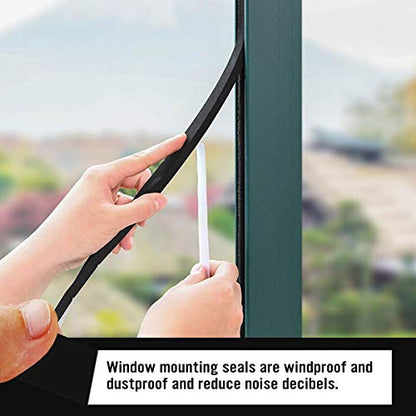 Seal Foam Tape,1/8" Thick-1/2-33ft 2Rolls, Weather Stripping for Door and Window,High Density Single Sided Closed Cell Door Insulation Weather Strip, Black