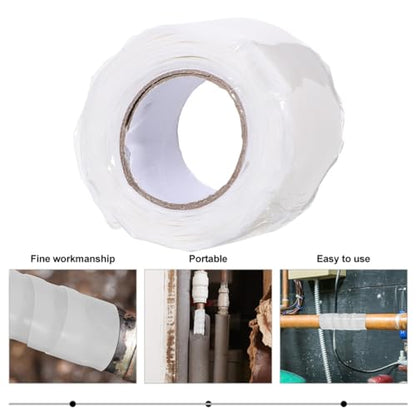 Cabilock 3m Pipe Tape Rubberized Sealant Tape Leak Repair Waterproofing Water Sealant Duct for Sewer