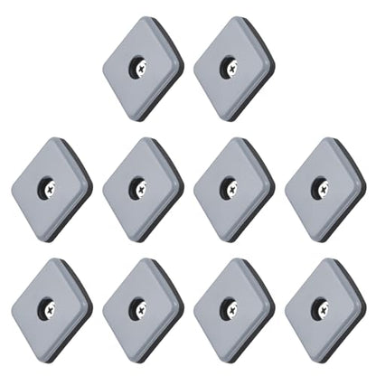 METALLIXITY Screw on Furniture Sliders (40mm/1.57in) 12Pcs, PTFE Square Chair Glides Slider with Screws - for Chairs Sofa Furniture, Black+Blue - size: 40mm/1.57in