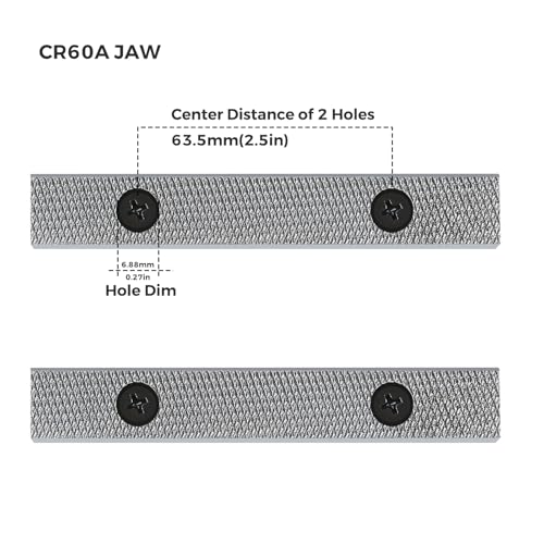 Forward 6.5 Inch Replacement Steel Jaw Plates (1 Pair) and Screws for CR60A Industry Bench Vise - size: 6.5 Inch-CR60A
