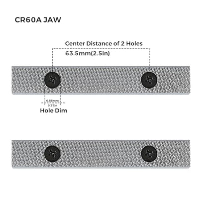 Forward 6.5 Inch Replacement Steel Jaw Plates (1 Pair) and Screws for CR60A Industry Bench Vise - size: 6.5 Inch-CR60A