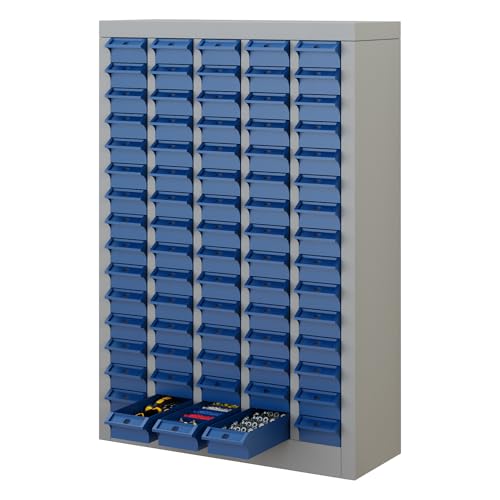 75-Drawer Parts Storage Cabinet, Multi-Purpose Organizer for Screws, Bolts, Nails, Craft Supplies, Legos, Tools, Compact Plastic Drawer Unit,Hardware Organizer for Garage, Workshop, Classroom - size: 75 drawers