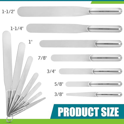 Saillong 7PCS Caulking Spatula Tool Set, Professional Stainless Steel Caulk Finishing Tools, Multifunctional Streamline Caulk Spatula, From 3/8” To 1-1/2”, For Bathtub, Shower, Tile, Countertop