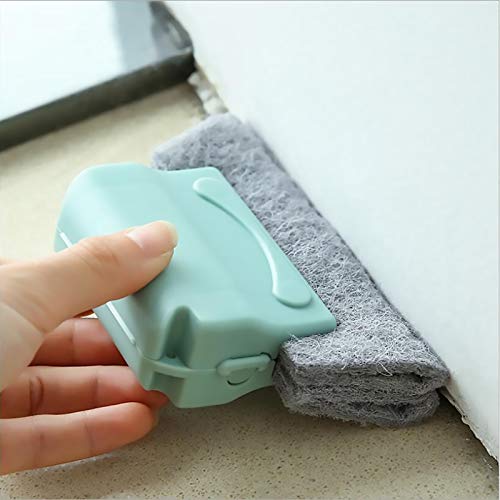 Joyzan Window Groove Cleaning Brush, Magic Sliding Door Track Cleaner Handheld Multifunction Crevice Tools Set Replacement for Sill Tile Lines Shutter Car Vents Keyboard Small Spaces Clean Lides Gaps