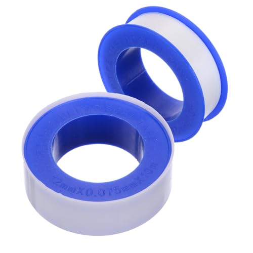 2 Rolls 1/2 Inch(W) X 520 Inches(L) Teflon Plumbers Tape 5.5 Mil Pipe Sealing & Plumbing Thread Tape,PTFE Water Sealant Seal for Shower Head,White - color: 2 Rolls