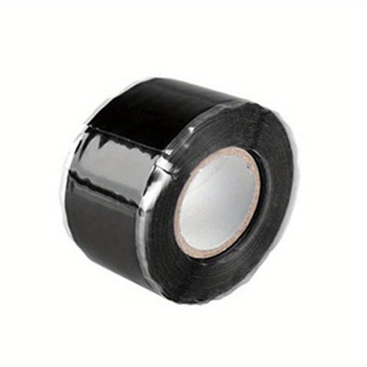 Super Strong Waterproof Tape Stop Leaks Seal Repair Tape Performance Self-Fluxing Silicone Tape Adhesive Insulating Duct Tapes (Black) - color: black