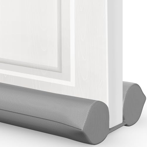 Comfyanno Under Door Draft Stopper - Bottom Door Gap Filler & Seal - Fits 26” to 32” Door, Block Cold Air, Noise, Sound, Wind, Bugs, Easy to Install, Double Side Block, No Adhesive, Gray - color: Gray, size: 32 Inch (Pack of 1)