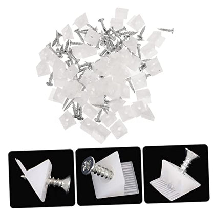 100Pcs Bottom Wedges for Furniture Reinforcement Angle Corner Braces Durable Dresser Drawer Repair Kit Easy Installation for Cabinet Shelves