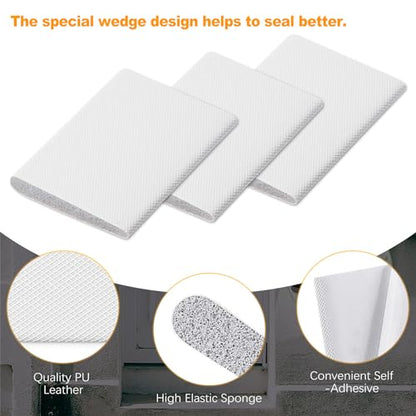 CoguZed 10-Pack Door Corner Seals, Exterior Door Jamb Weather Stripping, Wedge Draft Plugs, Foam Seals for Noise Isolation and Weather Protection