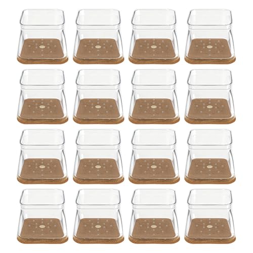 16-Piece Chair Leg Floor Protectors (0.6-0.8 Inch) - Felt Pads for Hardwood Floors, Reduce Noise and Prevent Scratches FangL - size: fangL