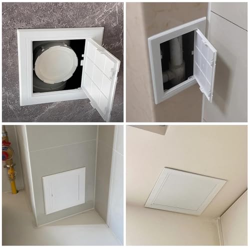Plastic Access Panel for Drywall - 8x16 inch - Durable Wall Hole Cover Access Door, Plumbing Access Panel, White