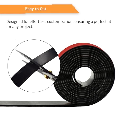 DOBTIM Solid Neoprene Rubber Strips with Adhesive Backing 1/16 (.062)" Thick x 2" Wide x 10' Long, Self Adhesive Rubber Sheets, Rolls & Strips for DIY Gaskets Crafts Pads Seals Warehouse Flooring - size: 2" X 10', style: .062" thick (Adhesive）
