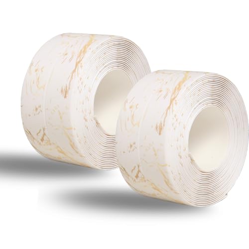 Kitchen & Bath Tape Caulk Strip 10.5 Ft *1.5 Inch Self Adhesive Waterproof Caulking Sealing Tape, Decorative Sealant Trim for Kitchen Sink Toilet Bathroom Shower and Bathtub 2PCS - style: Crack 3.2M*2