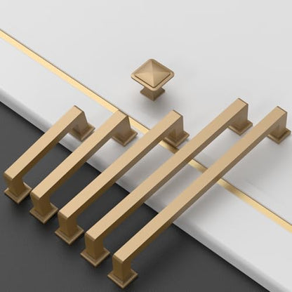 Amerdeco 10 Pack Champagne Bronze Cabinet Pulls 5 Inch(128MM) Hole Centers Kitchen Cabinet Handles Cabinet Hardware Kitchen Handles for Cabinets Cupboard Handles Drawer Pulls ZH0019 - color: Champagne Bronze, size: 5"/128MM Hole Center