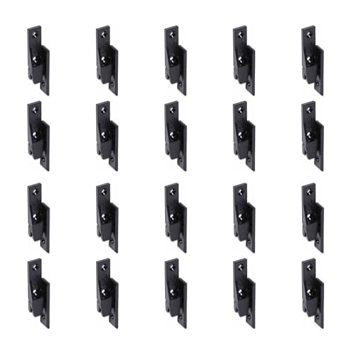 Keku EH Suspension Fittings Panel Frame Components Clips Connectors Bracket Partition Fastener Shelf Support Load Capability 20kg Plastic (20 Pairs) - size: EH