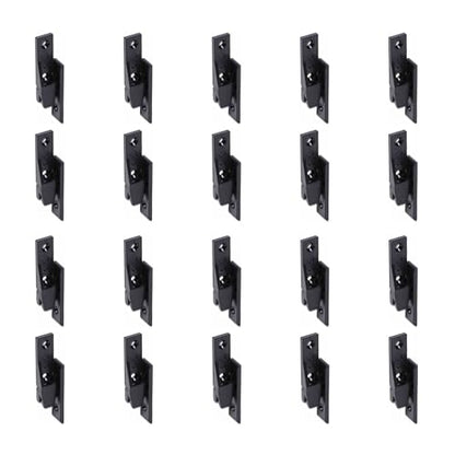 Keku EH Suspension Fittings Panel Frame Components Clips Connectors Bracket Partition Fastener Shelf Support Load Capability 20kg Plastic (20 Pairs) - size: EH